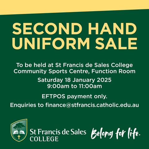 Second Hand Uniform Sale - January 2025